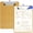 2 Pack A5 Wood Clipboards, variant on AGCAN Wood Clipboards Set of 2, Clipboards with Low Profile Clip, Memo Size Clipboard, Hardboard Office Clipboard 8.5" x 5.7" for Classroom, Office, Home