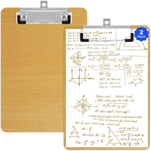 AGCAN Wood Clipboards Set of 2, Clipboards with Low Profile Clip, Memo Size Clipboard, Hardboard Office Clipboard 8.5" x 5.7" for Classroom, Office, Home