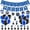 blue, variant on Graduation Decorations 2026 Set Black Gold, Congrats Grad Decor Set with Banner Hanging Swirls  Balloons for Grad Party Decorations