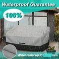 thumbnail image 3 of Zenicham Patio Loveseat Cover, 600D Heavy Duty Waterproof Couch Cover, Gray/Black 87"Wx37"Dx35"H, 3 of 6