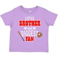 thumbnail image 3 of Inktastic Little Brother and Biggest Fan- Baseball Glove and Bat Boys Toddler T-Shirt, 3 of 5