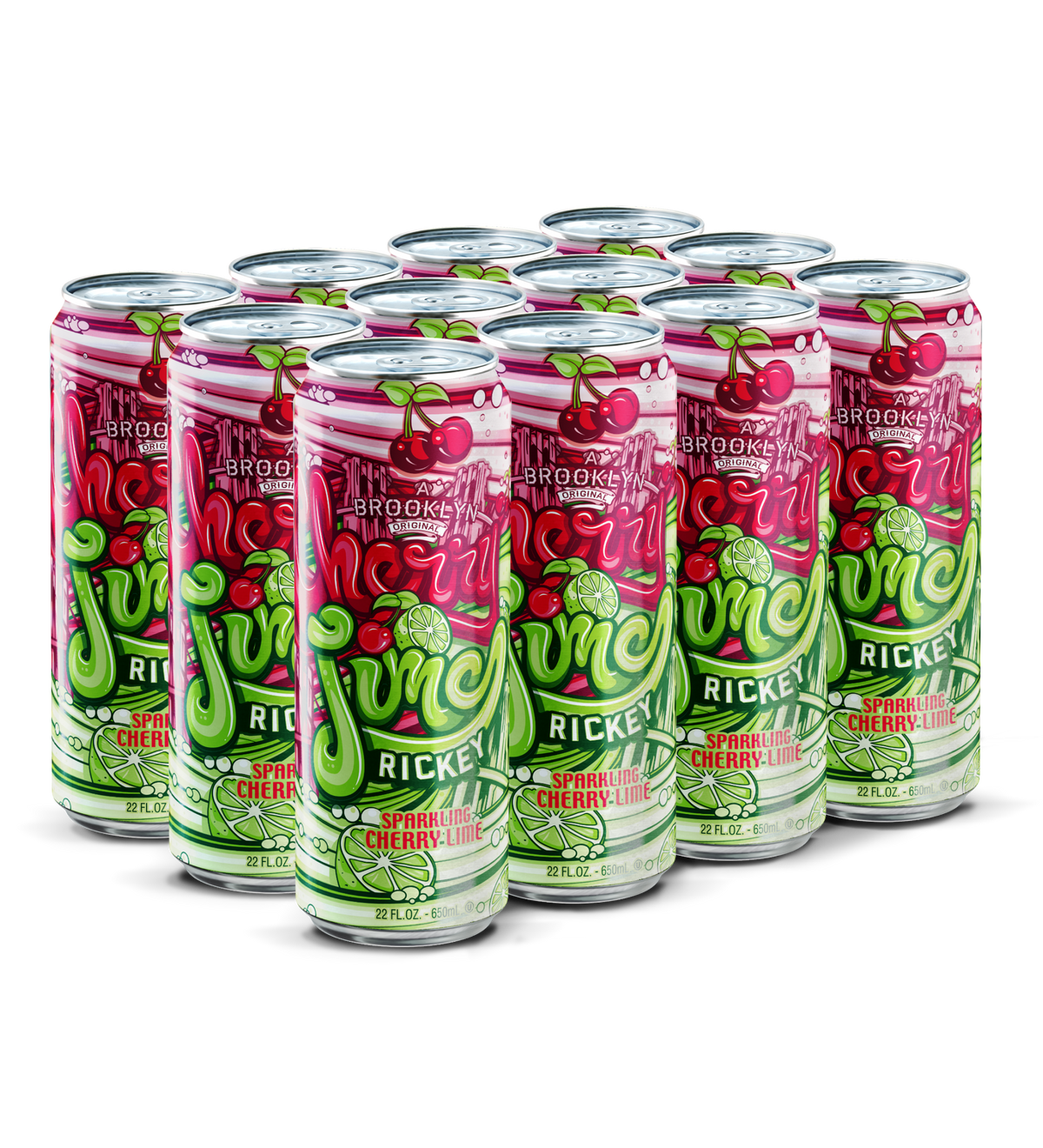 Arizona Cherry Lime Rickey + Arizona Whipped Pineapple Orange Fruit Juice, 22 fl oz Can, 24‑Pack (12 Each)