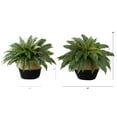 thumbnail image 2 of Nearly Natural 23in. Artificial Boston Fern Plant with Handmade Jute & Cotton Basket DIY KIT (Set of 2), Green, 2 of 3