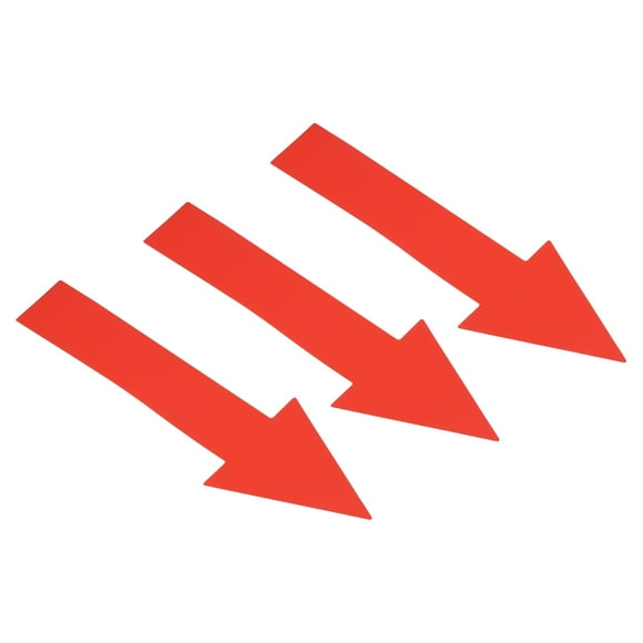 Uxcell 8x2" Arrow Sticker PVC Directional Sign Adhesive Removable Floor Decal Red 10Set / 30Pieces