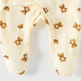 thumbnail image 5 of JUMEYU Long Sleeve Rompers Girl Newborn Newborn Baby Girl Fall Winter Clothes Footies Romper with Headband Newborn Hospital Coming Home Outfit 0 3 6 9 12 18 Months (Yellow,3-6 Months), 5 of 6