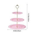 thumbnail image 3 of HaoXun Lace-Edged Three-Tier Fruit Snack Stand - Luxurious Dessert Tray for Living Room Coffee Table, Dried Fruit Dishes, Snack Tray Cake Stand, 3 of 6