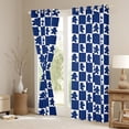 thumbnail image 3 of Feelyou Kids Kawaii Gingerbread Man Blackout Curtains Set of 2 (52x84 Each), Blue Plaid Checkered Window Curtains, Merry Christmas Curtains and Drapes, Curtains and Drapes Room Decor, 3 of 6