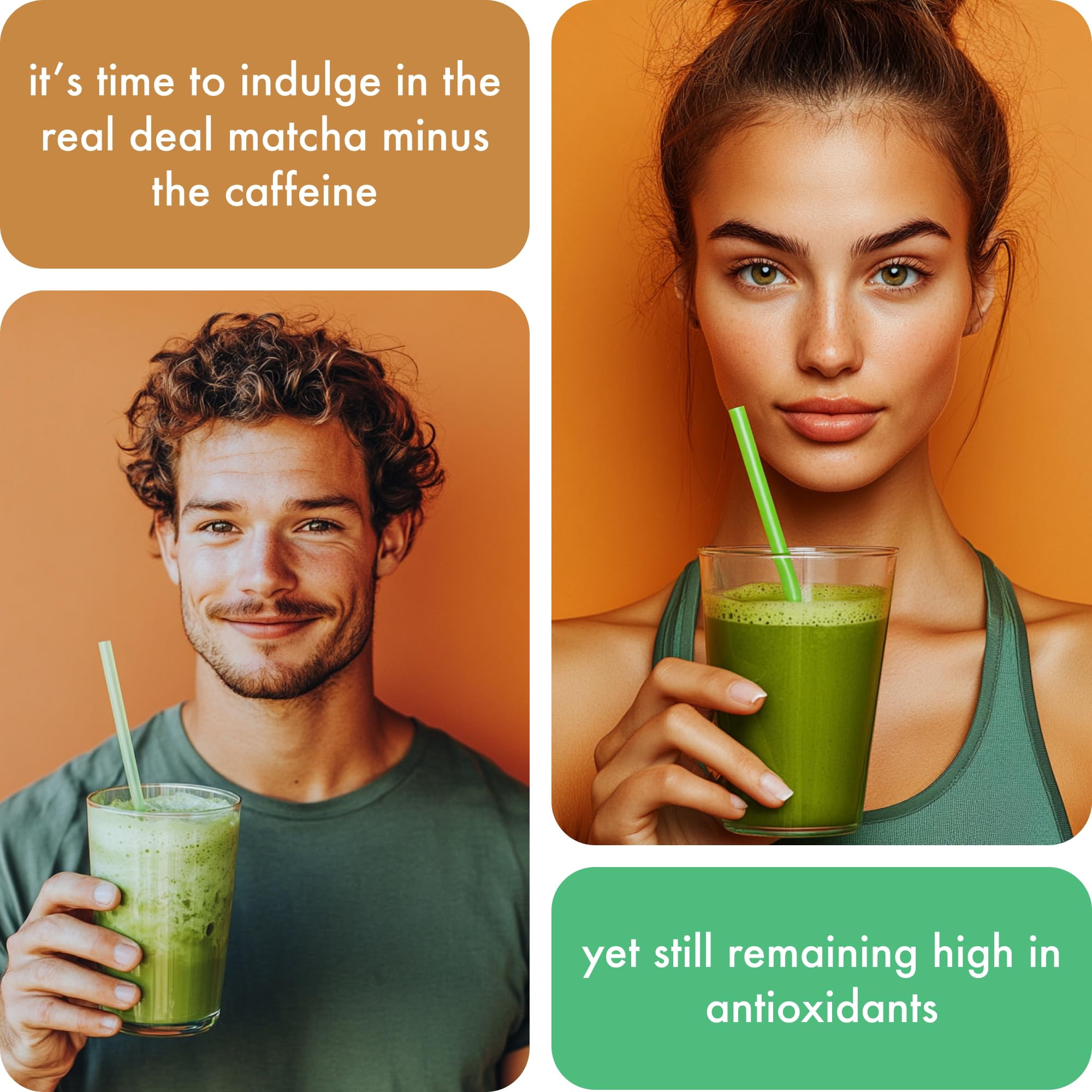 Caff Off Decaf Chai Matcha Green Tea Powder From Japan – 1.06 oz / 30 g – With Real Ground Chai Adaptogen - Ceremonial Grade & Sugar-Free – No Fillers or Milk Powders