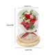 thumbnail image 2 of Flores artificiales, flores falsas, flores artificiales, set de regalo para mujer, ramo de rosas, regalo de San Valentín, flor eterna, cubierta de cristal, luz LED, caja de regalo., 2 of 2