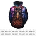 thumbnail image 2 of Halloween Colored Skull Men's Women Vintage 3D Hooded Sweatshirt - All-Season Loose Fit Streetwear, 2 of 6