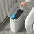 thumbnail image 5 of YiaNXan 14L Automatic Trash Bin with Lid Intelligent Touchless Trash Can Quiet Auto Motion Sensor Rubbish Can IPX5 Waterproof for Bathroom Kitchen Narrow Space, 5 of 9