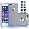 thumbnail image 1 of iPhone 7 Plus Case,[Blue/Grey],Njjex 2-Piece Shockproof Rugged Rubber Anti-Slip Plastic Hard Case Cover For iPhone 7 Plus 5.5 Inch, 1 of 4