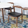 thumbnail image 3 of Ezra Modern Solid Wood Walnut Dining Room & Kitchen Table and 4 Chair Set, 3 of 4
