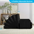 thumbnail image 6 of BALUS Futon Sofa Bed, 4-in-1 Corduroy Floor Couch Bed with Folding Mattress, Convertible Sleeper Sofa for Living Room, Black, 6 of 8