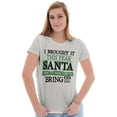 thumbnail image 3 of Christmas Bring It This Year Santa Womens Slim Fit Graphic Tee Brisco Brands S, 3 of 5