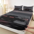 thumbnail image 3 of Castle Fairy Black Fast Car King Sheets 4pcs,Speed Sport Bedding, 3 of 7