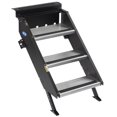thumbnail image 2 of MOR ryde Entry Step STP-206 Gen 2; 3 Manual Folding Steps; Threshold Height Of 30 Inch To 33-1/2 Inch; With 8 Inch Rise; 500 Pound Capacity; Quick Release Hinge; Wide Top Step, 2 of 4