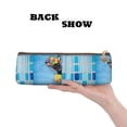 thumbnail image 2 of Naloa Prague Ratter Dog in Bathtub Print Leather Pencil Case - Portable Big Capacity Pencil Pouch Organizer Bag Stationery Bag for Work & Office Pencil Pen Case, 2 of 5