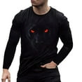 thumbnail image 1 of Chandail à Manches Longues pour Hommes Mode Décontractée Col Rond Chandail à Enfiler Imprimé T-Shirt à Manches Longues Blouse, 1 of 9