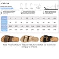 thumbnail image 3 of Ecetana Womens Flat Sandals Dressy Summer Comfortable Double Buckle Slip-On Slides Beach Shoes for Walking, 3 of 8