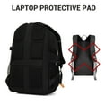 thumbnail image 6 of Travelhouse Travel Backpack Business 18 Inch Business Anti Theft Slim Sturdy College School Computer Bag.Black, 6 of 8
