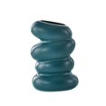 thumbnail image 4 of Vase Flower Pot Spiral Shape Flower Arrangement Container Decorative Dark Green, 4 of 8