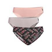 U.S Polo Assn. Women's High Cut Panties, 3-Pack