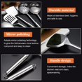 thumbnail image 5 of 5PCS Cooking Utensils Set, Stainless Steel Kitchen Utensils Set, Heat Resistant Kitchen Gadgets Utensil Set Includes Slotted Spoon, Slotted Spatula, Large Spoon, Soup, Spatula, 5 of 7