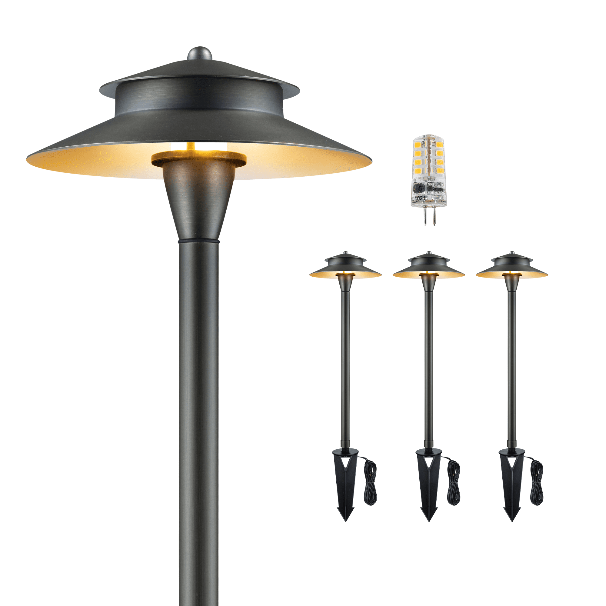 Gardenreet Brass Low Voltage Pathway Lights, 12V Outdoor LED Landscape