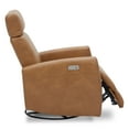 thumbnail image 3 of CHITA Power Glider Rocker Recliner with USB, Nursery Chair for Living Room, Faux Leather in Cognac Brown, 3 of 13