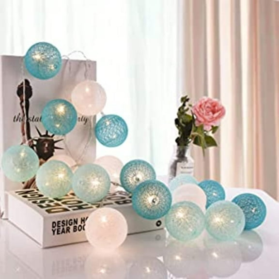LINLIN LED Cotton Ball String Lights, Fairy Lights LED String Lights USB Indoor Outdoor Decorative Light for Home Party Christmas String Lights