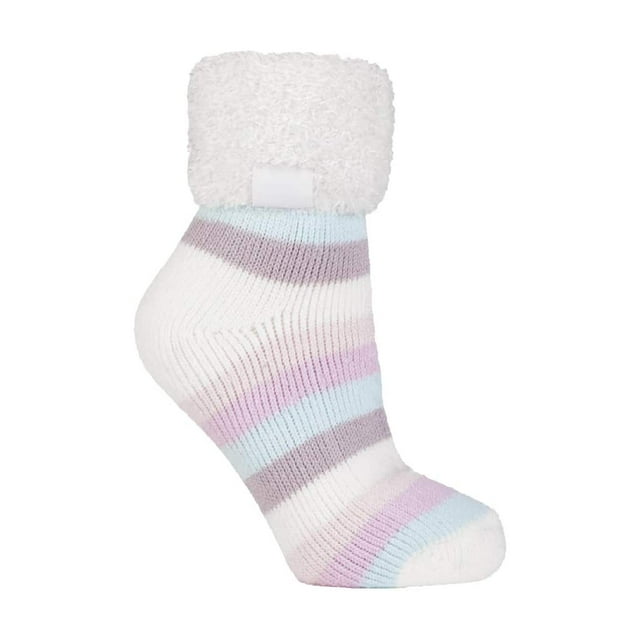 Heat Holders - Ladies Non Slip Thermal Low Cut Ankle Slipper Bed Socks with Grips