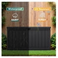 thumbnail image 3 of SONGMY 160 Gallon Resin Outdoor Storage Deck Box with Divider, Waterproof Storage Box&Bench with Lockable Lid for Garden Tools, Pools Supplies (Black), 3 of 7