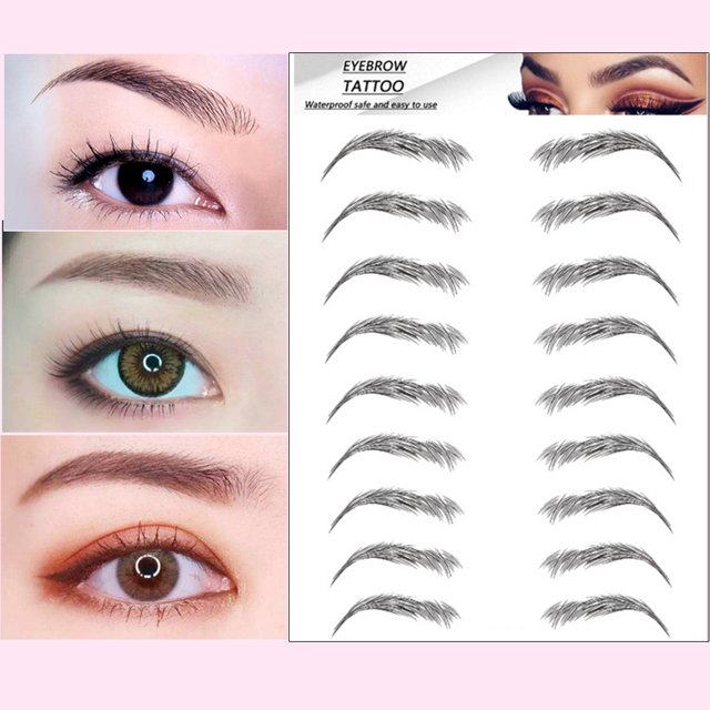 Desechable 6D Cejas Pegatina Transferencia de agua Tatuaje falso Cejas Maquillaje Calcomanía Ndcxsfigh Cuidado Belleza