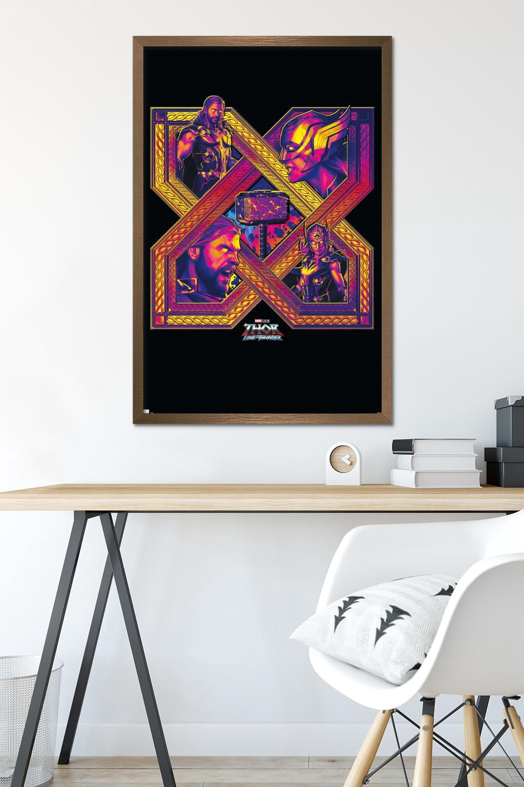 Marvel Thor: Love and Thunder - Cross Wall Poster, 22.375" x 34" Framed
