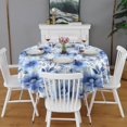 thumbnail image 2 of Pioneer Flower Floral Print Pattern Round Tablecloth 60"x60",Wrinkle Wipeable Table Cloth for Kitchen Dining Room Picnic Patio Party, 2 of 6