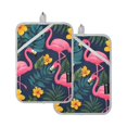 thumbnail image 7 of Yayeee Pot Holders Kitchen Heat Resistant with Pocket 7"x9.8" Cotton Oven Cooking Hot Pads, Yellow Floral Flamingo, 7 of 7