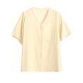 thumbnail image 2 of mfyjkho Tops Para Mujer, Blusas Casuales De Manga Corta Con Cuello En V Para Mujer Tops Y Blusas Para Mujer Xxxl, 2 of 4
