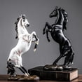 thumbnail image 1 of de Caballos de Resina, 2 Uds., Esculturas de Escritorio Detalda Decoración de Adornos para Bar perfecl Escultura de estatuilla con forma de caballo, 1 of 8