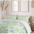 thumbnail image 6 of Ambesonne Abstract Duvet Cover Set, Green Retro Square Spirals, 2-Calking, Fern Green Emerald and White, 6 of 7