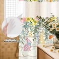 thumbnail image 3 of No Hook Shower Curtain, Easter Shower Curtains for Bathroom with See Through Top Window, Spring Rabbit Eggs Eucalyptus Leaves Floral Wood Waterproof & Washable Bath Curtain Small Stall 36"x78", 3 of 9