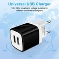 thumbnail image 4 of European Travel Plug Adapter,AILKIN 2PACK 2.1A International Travel Adapter Dual Ports USB Wall Charger Charging Block Power Cube Brick for Android for US to Europe EU Spain Italy France, 4 of 6