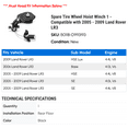 thumbnail image 2 of Spare Tire Wheel Hoist Winch 1 - Compatible with 2005 - 2009 Land Rover LR3 2006 2007 2008, 2 of 2