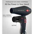 thumbnail image 2 of YBQF Ionic Hairdryer for Salon 2200W | Professional Hair Blow Dryer | Blast Turbo 6900 Soft Touch Black, 2 of 5