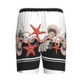 thumbnail image 7 of Daiia Starfishes Shells Mens Woven Stretch Pajama Short,Short Pajama Pants-Small, 7 of 7