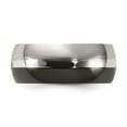 thumbnail image 4 of Titanium Black Ti with Sterling Silver Inlay 9mm Polished Band, 4 of 5