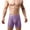 Purple, variant on GigrtiJin Men's Quilted Pouch Boxer Briefs Solid Color Mid Rise Seamless Supportive Breathable Mesh Underpants