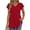 Wine Red, variant on Womens Tops V Neck Short Sleeve Summer Shirts Babydoll Peplum Tops Tunic Dressy Casual Blouses