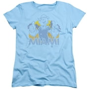 Popeye The Sailor Man Animated Cartoon Character Miami Women's T-Shirt Tee