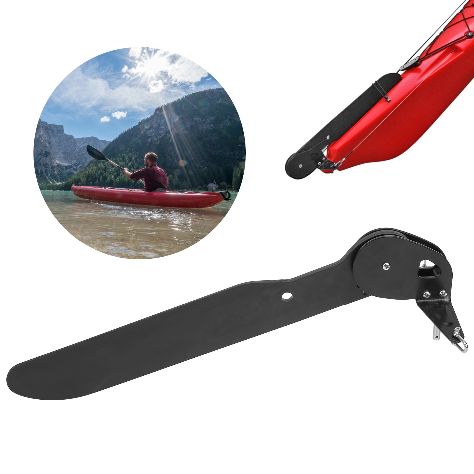 Plastic Canoeing Accessory Tail Vane Rudder Set for Sea Kayaks Fishing Boat Ship